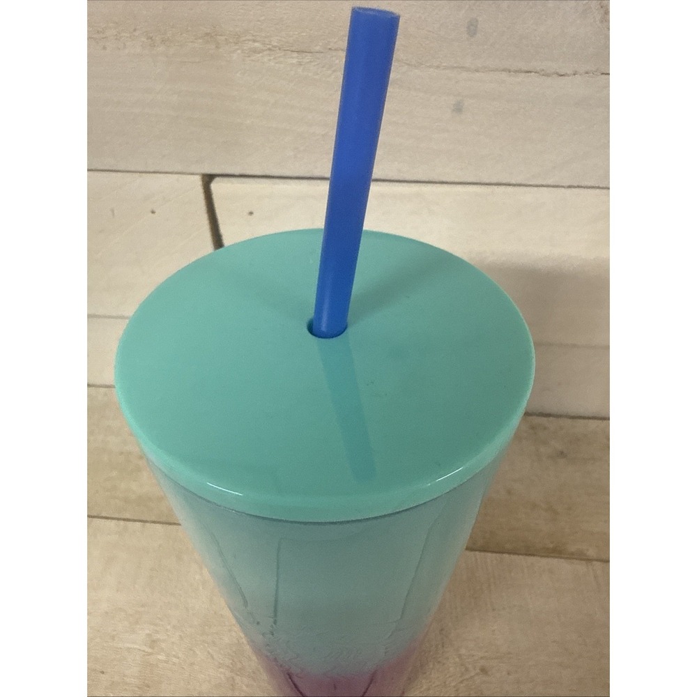 Starbucks 24 oz Stainless Steel Ombre Teal Blue Purple Tumbler cup New - Picture 3 of 6